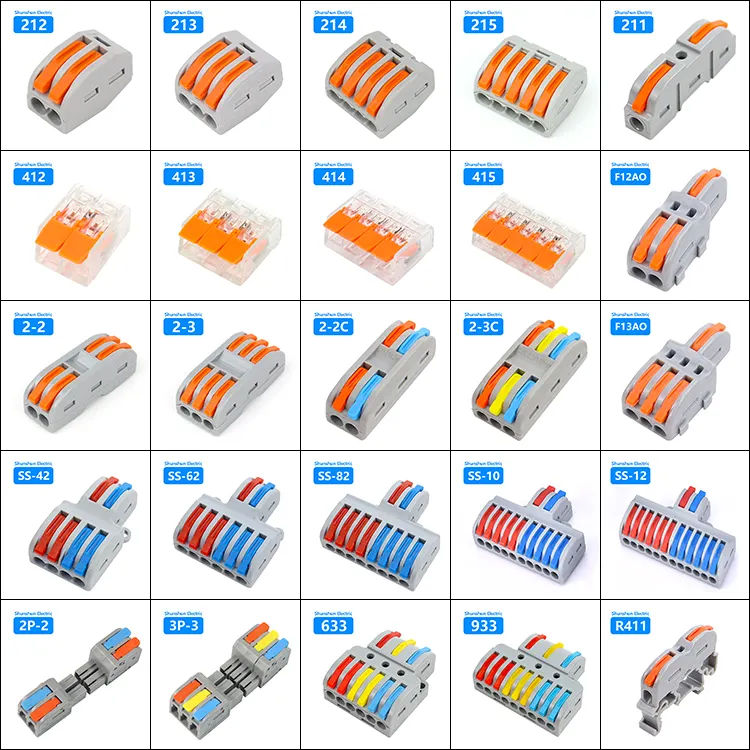 Elektrische Kabel Draad Connector Push-In Terminal Blok Universele Snelle Terminal Bedrading Kabel Connectoren Voor Kabelverbinding