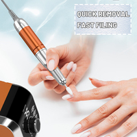 Machine à ongles électrique, kit de manucure et pédicure, 0-35000 tr/min, pour polissage, gel, acrylique, élimination des ongles, embout en acier inoxydable