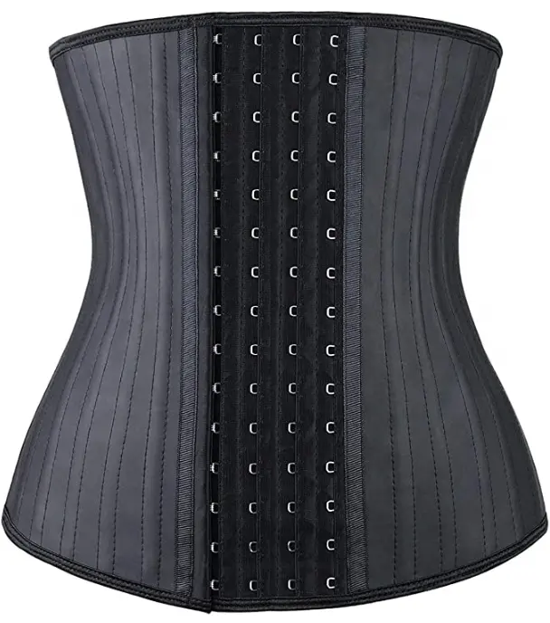 2020 amazon popular wholesale fashion 25 steel bone latex waist trainer for waist slimming weight loss body shaper