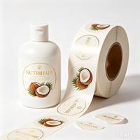 Étiquettes personnalisées résistantes à l'eau et à la chaleur, conçues sur mesure, pour bouteilles de cosmétiques et de shampoing, fabriquées en usine depuis 15 ans, durables et résistantes à l'huile.