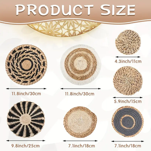 Wholesale High Quality Handmade Woven Bohemia Rattan Wicker <strong>Wall</strong> <strong>Hangings</strong> Tapestry <strong>Wall</strong> Art Home Decor <strong>for</strong> <strong>Living</strong> <strong>Room</strong> - Product Image 4