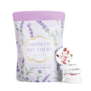 Marque privée personnalisée Fleurs séchées biologiques Aromathérapie Huile essentielle Carré Rond <span class=keywords><strong>Cube</strong></span> Douche Vapeurs avec paquet de 12 - Product Image 1