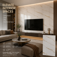 Panneau mural en PVC brillant MORLENX gris or agate marbré UV pour décoration intérieure de luxe