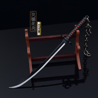 Alliage de zinc tout métal petit jouet épée Bleach Kurosaki Ichigo Zanpakutou Zangetsu Mini Katana