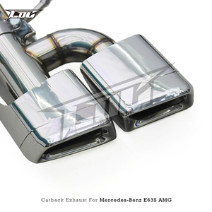 ท่อไอเสียแบบตรงรุ่นสำหรับ Mercedes-Benz E63/E63S AMG W212 ปี 2008-2013 Boska สแตนเลสสตีล Valvetronic Muffler แบบขัดเงา - Product Image 5