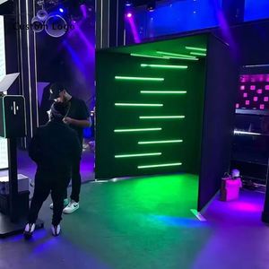 360 Photo Booth Backdrop Stand with LED Lights Aluminum Frame for Events - Product Image 1