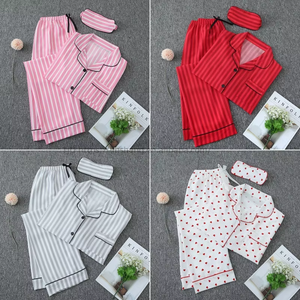 Women's 7-Piece Loungewear Set Striped Print Pajamas Button-<b>Down</b> Top + Cami + <b>Pants</b> + Shorts Accessories Sleepwear Fashion - Product Image 5