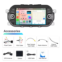 Autoradio Android Podofo 7 pouces 6+128G avec Carplay et Android Auto sans fil, GPS, Wifi, DSP, BT, DVR pour FIAT TIPO EGEA 2015-2017