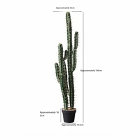 Cactus artificiel en plastique grand format, réaliste, en pot, style mexicain, pour aménagement intérieur – Vente directe usine
