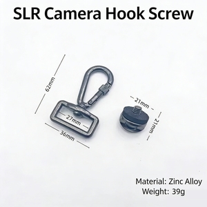 Kit de vis de fixation pour appareil photo reflex numérique avec adaptateur 1/4 pouce en alliage de zinc, support de sangle à dégagement rapide pour appareils photo reflex numériques <span class=keywords><strong>Canon</strong></span>, Nikon, Sony - Product Image 1