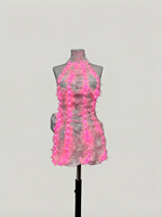 Robe blanche sexy pour soirée, costume LED, tenue de boîte de nuit, robe de spectacle de danse