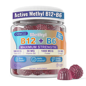 תוסף מולטי-ויטמין B-קומפלקס מתיל OEM, גומי מתיל B12, B6, אומגה-3, <span class=keywords><strong>DHA</strong></span> ומגנזיום לשיפור הריכוז והזיכרון - Product Image 1