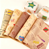 Kemasan Ramah Lingkungan Biodegradable Anti Minyak Berlapis PE Cetak Khusus untuk Roti, Sandwich, Burger & Burrito dengan Logo