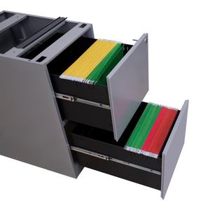 Armoire de classement en acier à 2 tiroirs verrouillables, design moderne, base fixe, grande capacité, écologique, montage facile - Product Image 3