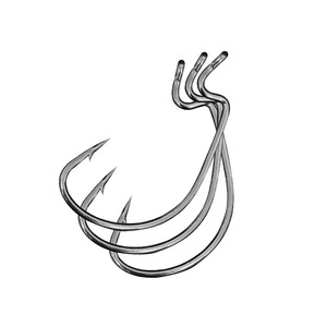 1 #-5/0 #7316 móc câu cá với barb thép carbon cao vòng tròn móc 2 màu sắc chất lượng cao Móc Câu Cá mới đến - Product Image 4