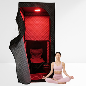 Sauna infrarouge portable ZT pour l'intérieur et l'extérieur, pliable, de taille carrée, moderne, pour 1 personne, pour usage domestique - Product Image 1