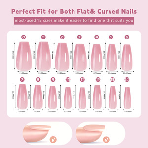Ongles artificiels carrés en gel souple, pré-dessinés, à couverture complète, pour manucure en salon - Product Image 5