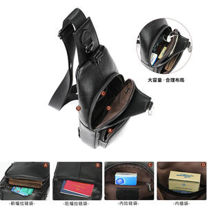 AndoBag - Bolsos de Pecho de Cuero Vacuno Genuino para Hombre, Bolsos Cruzados de un Solo Hombro para Viajes al Aire Libre, Bolso de Mensajero, Bolso de Mano Masculino 9125 - Product Image 6