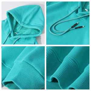 Sweat-shirts épais personnalisés pour l'automne et l'hiver, imprimés, en peluche et de couleur unie, pour hommes, marque de mode personnalisée - Product Image 3