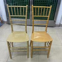 Chaises de mariage de luxe de haute qualité à prix avantageux, vente chaude, chaise Chiavari blanche dorée brillante