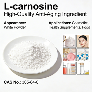 L-Karnosin Kemurnian 99% |   CAS 305-84-0 |   Bahan Kosmetik & Nutrasetikal Anti-Penuaan |   Antioksidan & Pelindung Kolagen - Product Image 1