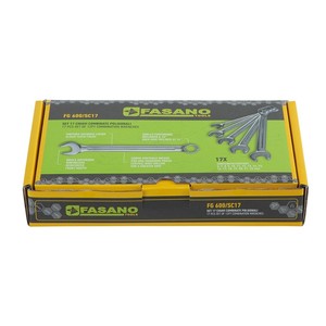 Fasano 17 <b>Pc</b> Combination Wrench <b>Set</b> 6-22 Mm Poligonali Tools - Product Image 1