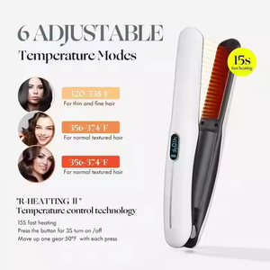 Plancha de Pelo Inalámbrica 2 en 1 con Revestimiento Cerámico, Pantalla LCD, Recargable por USB, Herramienta de Peinado Portátil - Product Image 4