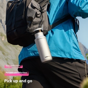 BABLOV Portable grande capacité vide Thermos tasse fleur Sen conception Sports de plein air voyage 316 balle en acier inoxydable de qualité alimentaire - Product Image 3