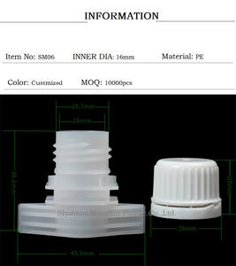 Tappo per beccuccio in plastica bere liquido sacchetto per boccetta Stand-Up coperchio per borsa portatile per viaggio liquore ugello per feste tappo a vite in plastica - Product Image 5