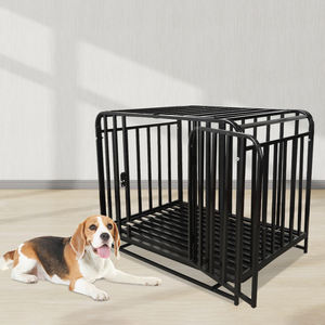Haute qualité pliable en métal noir chien chenil caisse Cage maison extérieure personnalisée grand chien <span class=keywords><strong>Cages</strong></span> - Product Image 1