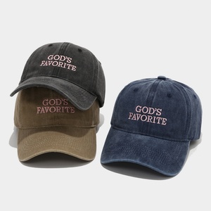 6 Panel Dad Hats Unstructured Cotton Washed Distressed Vintage Baseball <b>Cap</b> With Custom Logo Embroidery - Product Image 3