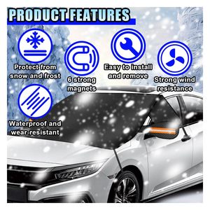 Cubierta Telescópica Universal para Parabrisas Delantero de <span class=keywords><strong>Coche</strong></span>, de Tela Oxford, Gruesa, Antihielo, Anti-UV, <span class=keywords><strong>Protector</strong></span> Solar - Product Image 3