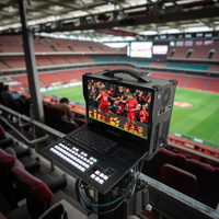 Mezclador de Transmisión en Vivo Todo en Uno VMix OBS con Pantalla LCD de 17.3 Pulgadas y Construcción Metálica para Equipos de Radiodifusión y Televisión