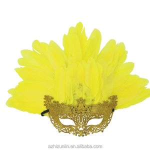 Zhizunlin Mardi Gras Masques Femmes Demi-visage <span class=keywords><strong>Masque</strong></span> Princesse Mascarade Ball Creative Plume <span class=keywords><strong>Venise</strong></span> <span class=keywords><strong>Masque</strong></span> avec D'énormes Plumes - Product Image 5