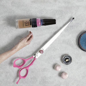 Professional Stainless Steel Eyebrow <b>Scissors</b> Curved Tip Sharp Straight Blade Ceramic Handle Right-Handed Personal Care Makeup - Product Image 3