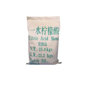 Grau industrial ácido cítrico mono-hidratado USP35 cristal químico pó