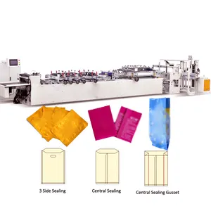 Automatic plastic Laminated Three Sides sealing pouch Self bag making machine 3 Side Sealing Pouch Making Machine