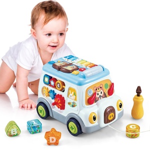 Multi-function Baby Busy Bus <strong>Toy</strong> Match Gear Talking Book Piano <strong>Pull</strong> <strong>String</strong> Musical Bus <strong>Toy</strong> Educational Babies Activity <strong>Toy</strong> 19M+ - Product Image 1