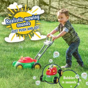 Bubble-N-Go Deluxe <strong>Toy</strong> Bubble <strong>Lawn</strong> <strong>Mower</strong> with 4 oz Bubble Solution, No Batteries Required - Product Image 2