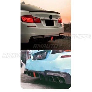 สปอยเลอร์กันชนหลังรถยนต์แบบดิฟฟิวเซอร์สีดำเงา สำหรับตกแต่ง BMW ซีรีส์ 5 รุ่น F10 F18 ปี 2010-2016 อุปกรณ์ตกแต่งรถยนต์ - Product Image 6