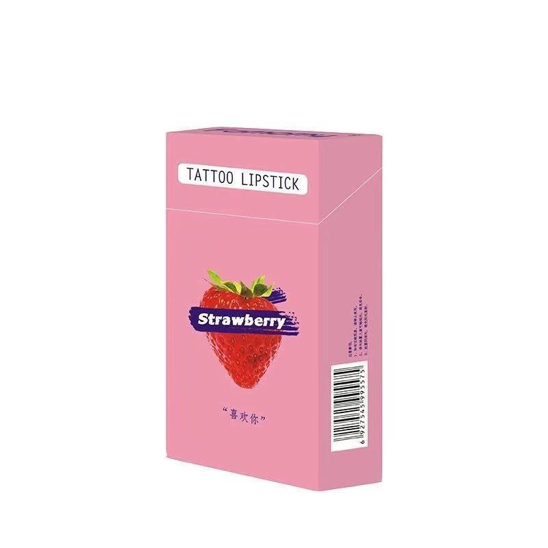 Vegan Lipstick Cotton Bud Cigarette Case Waterproof Lip Tint Matte Lip Gloss Lipstick Cotton Swab