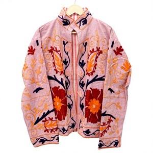 Chaqueta de Algodón Grueso Ecológica para Otoño e Invierno, Bordado a Mano con Diseño Floral, Unisex, para Fiestas, de Secado Rápido - Product Image 1