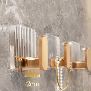 Atacado Luxo Punch -free Acrílico Wall Hooks para Pendurado Forte Auto-adesivo Pendurado Casaco Cozinha Banheiro Toalha Gancho - Product Image 3