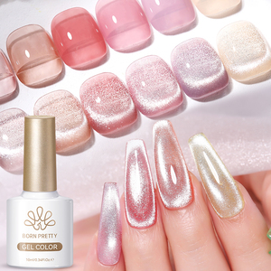 BORN PRETTY-<span class=keywords><strong>Vernis</strong></span> à ongles gel magnétique yeux de chat cristal blanc argenté-<span class=keywords><strong>Vernis</strong></span> semi <span class=keywords><strong>permanent</strong></span> <span class=keywords><strong>bio</strong></span> super brillant à paillettes - Product Image 2