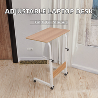 Table d'ordinateur portable moderne, simple, pliable, réglable en hauteur, en bois et métal, pour étudiants, bureau, chambre, salon