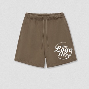 Pantalones Cortos de Algodón Suave de 380G para Hombre, Diseño Relajado en Tonos Tierra, Personalizables - Product Image 1