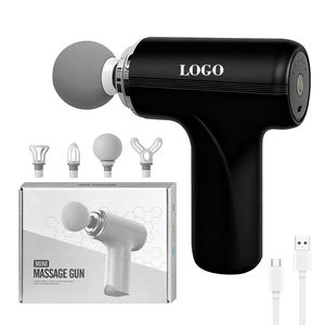 Pistolet de <span class=keywords><strong>massage</strong></span> électrique Shiatsu, 4 têtes, commande par bouton, soulagement de la douleur, machine de <span class=keywords><strong>massage</strong></span>, pistolet de fascia <span class=keywords><strong>Mimi</strong></span> pour la maison et le bureau - Product Image 1