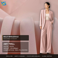 Tissu extensible en sergé 100% polyester respirant Morgan, antistatique, anti-boulochage, toucher doux pour vêtements féminins