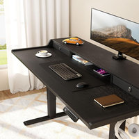 AJUNION Table élévatrice d'étude réglable électrique Bureau debout Cadre robuste Surface de travail spacieuse Réglage de la hauteur Bureau de bureau