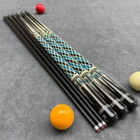 Kualitas tinggi teknologi hitam Maple Fiber tongkat biliar baja tahan karat bersama untuk Snooker langsung pabrikan harga